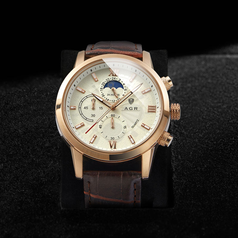 Elegantni Læder Quartz Sat