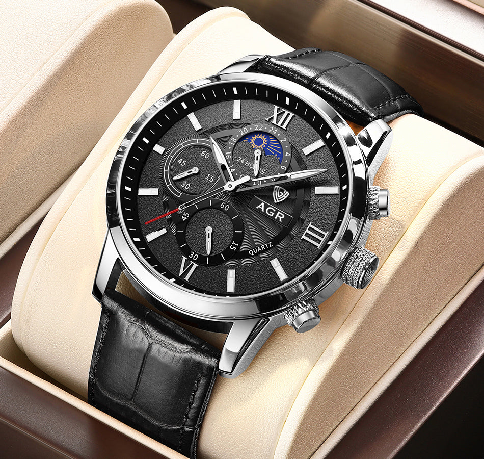 Elegantni Læder Quartz Sat