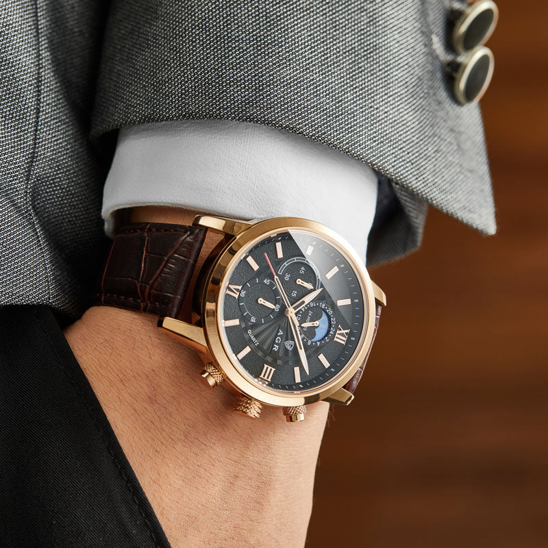 Elegantni Læder Quartz Sat