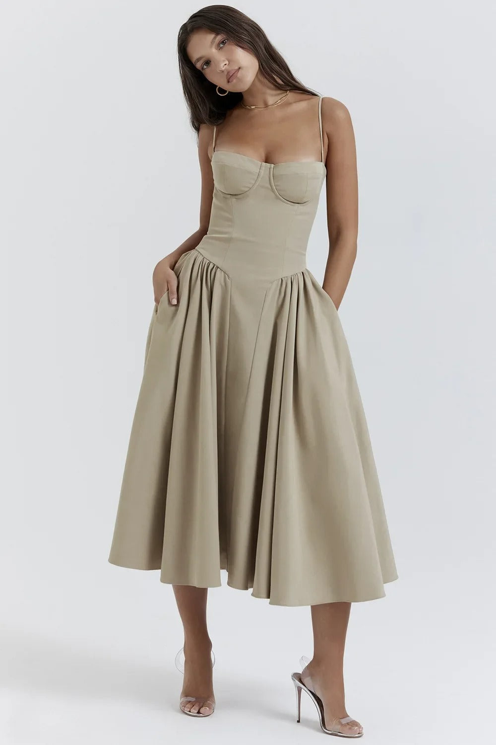 Liana - Halter Midi Haljina