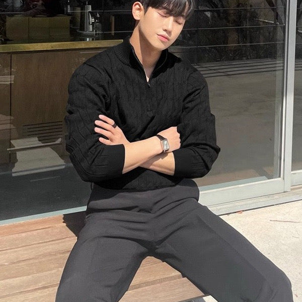 GWANGJU Pulover s polu-zipom