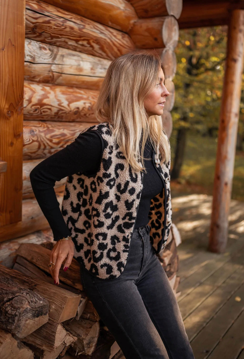 Vesna™ | Prsluk s leopard uzorkom