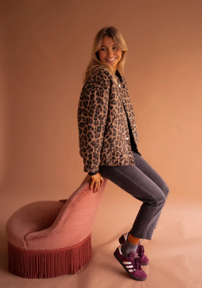 Leona™ | Bomber jakna s leopard uzorkom