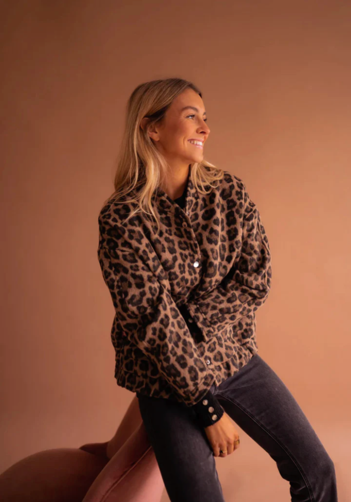 Leona™ | Bomber jakna s leopard uzorkom