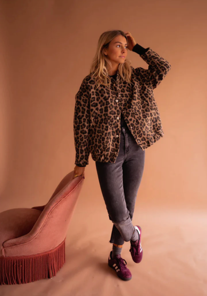 Leona™ | Bomber jakna s leopard uzorkom