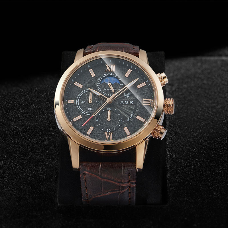 Elegantni Læder Quartz Sat