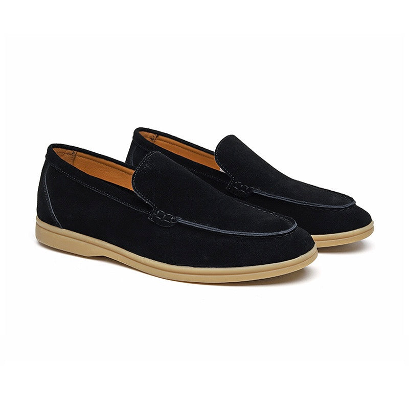 GEONWOO Starinski Novac Suede Loaferi