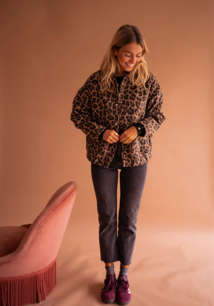 Leona™ | Bomber jakna s leopard uzorkom