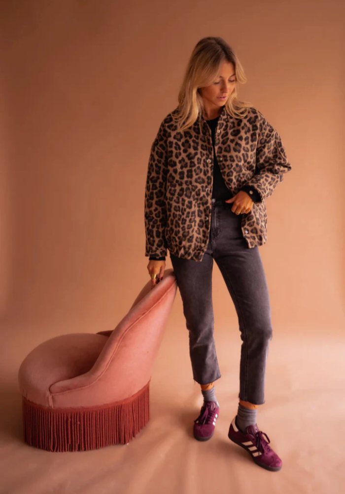 Leona™ | Bomber jakna s leopard uzorkom