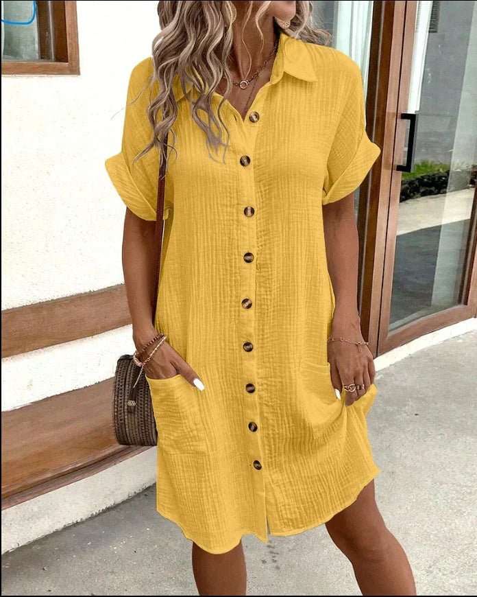Renata™ - Preveliki Vezani Polo Haljina