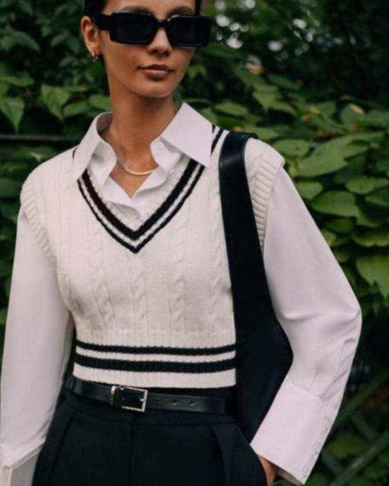 Elegantni pleteni prsluk za žene